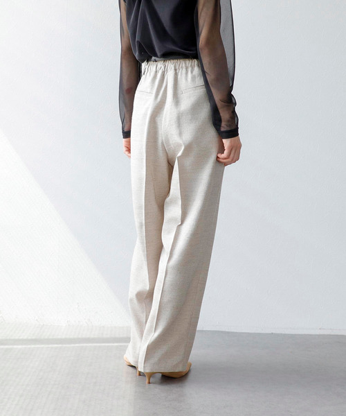 Three Four Time（ｽﾘｰﾌｫｰﾀｲﾑ）の「リネンライクベルトパンツ（スラックス・レディース・ベージュ・FREE）」の5枚目の写真