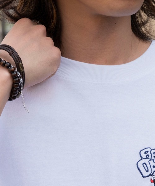 BEN DAVIS（ベンデイビス）の「∴WEGO/別注BENDAVISワンポイントT（Tシャツ/カットソー・メンズ・アッシュグレー/ブラック/ブラウン/ホワイト・LARGE/MEDIUM/SMALL）」の9枚目の写真