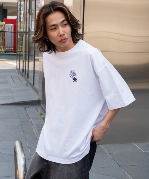 BEN DAVIS（ベンデイビス）の「∴WEGO/別注BENDAVISワンポイントT（Tシャツ/カットソー・メンズ・アッシュグレー/ブラック/ブラウン/ホワイト・LARGE/MEDIUM/SMALL）」の14枚目の写真