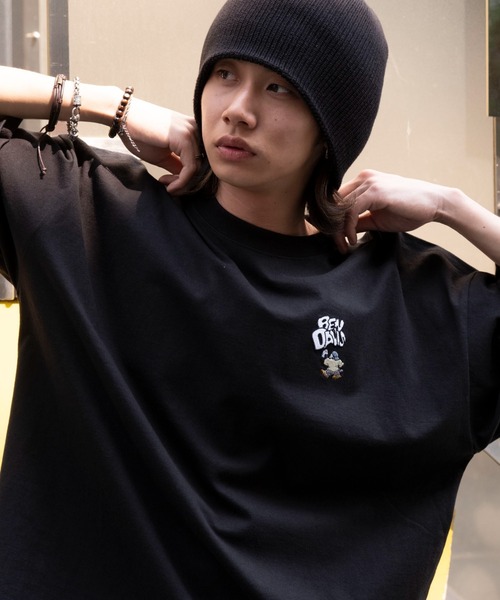 BEN DAVIS（ベンデイビス）の「∴WEGO/別注BENDAVISワンポイントT（Tシャツ/カットソー・メンズ・アッシュグレー/ブラック/ブラウン/ホワイト・LARGE/MEDIUM/SMALL）」の16枚目の写真