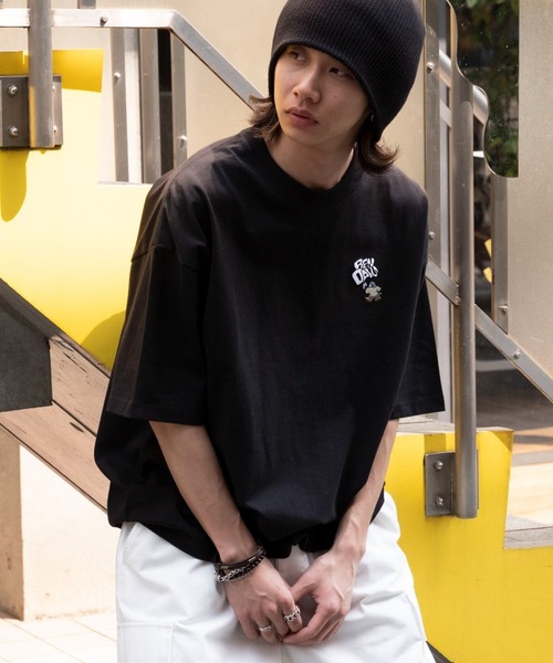 BEN DAVIS（ベンデイビス）の「∴WEGO/別注BENDAVISワンポイントT（Tシャツ/カットソー・メンズ・アッシュグレー/ブラック/ブラウン/ホワイト・LARGE/MEDIUM/SMALL）」の17枚目の写真