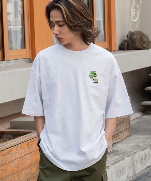 BEN DAVIS（ベンデイビス）の「∴WEGO/別注BENDAVISワンポイントT（Tシャツ/カットソー・メンズ・アッシュグレー/ブラック/ブラウン/ホワイト・LARGE/MEDIUM/SMALL）」の19枚目の写真