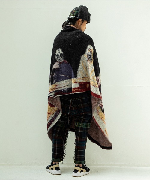 STOF(ストフ)の「STAR MOHAIR KNIT BLANKET(ストール/ショール・メンズ・ブルー/ブラック・FREE)」の11枚目の写真