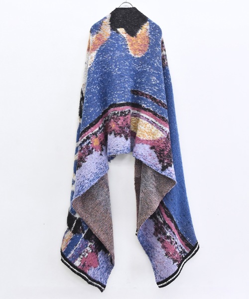 STOF(ストフ)の「STAR MOHAIR KNIT BLANKET(ストール/ショール・メンズ・ブルー/ブラック・FREE)」の14枚目の写真