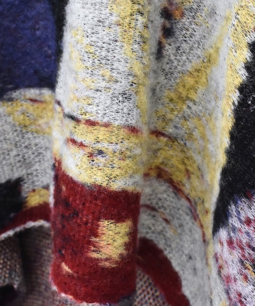 STOF(ストフ)の「STAR MOHAIR KNIT BLANKET(ストール/ショール・メンズ・ブルー/ブラック・FREE)」の18枚目の写真
