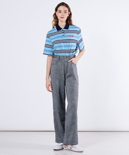 DOUBLE STANDARD CLOTHING(ダブルスタンダードクロージング)の「ダンガリーストレッチパンツ(デニムパンツ・レディース・ブラウン/ブラック・38/36)」の7枚目の写真