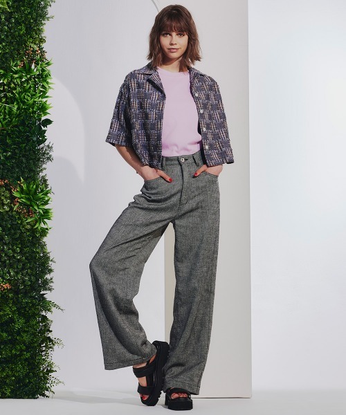 DOUBLE STANDARD CLOTHING(ダブルスタンダードクロージング)の「ダンガリーストレッチパンツ(デニムパンツ・レディース・ブラウン/ブラック・38/36)」の9枚目の写真