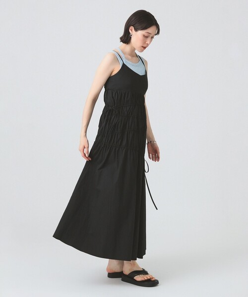 Ray BEAMS（レイビームス）の「シャーリング キャミ ワンピース [手洗い可]（ワンピース・レディース・ブラック/イエロー系その他5・1/0）」の18枚目の写真