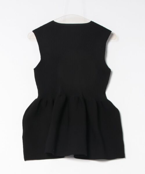 PICCIN PERLA(ピッチンペルラ)の「ノ-スリーブペプラムニット(ニット/セーター・レディース・オフホワイト/ブラック/ホワイト系その他・M)」の4枚目の写真