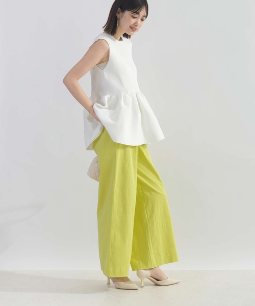 PICCIN PERLA(ピッチンペルラ)の「ノ-スリーブペプラムニット(ニット/セーター・レディース・オフホワイト/ブラック/ホワイト系その他・M)」の8枚目の写真