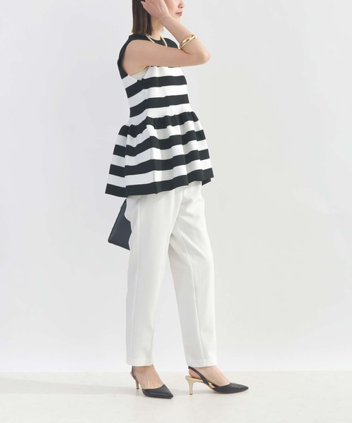 PICCIN PERLA(ピッチンペルラ)の「ノ-スリーブペプラムニット(ニット/セーター・レディース・オフホワイト/ブラック/ホワイト系その他・M)」の16枚目の写真