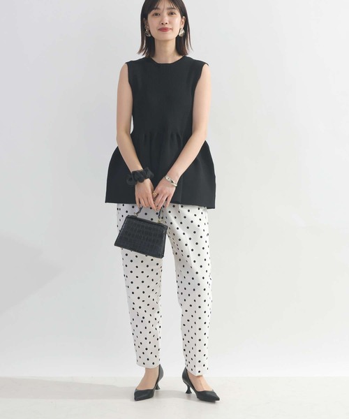 PICCIN PERLA(ピッチンペルラ)の「ノ-スリーブペプラムニット(ニット/セーター・レディース・オフホワイト/ブラック/ホワイト系その他・M)」の21枚目の写真