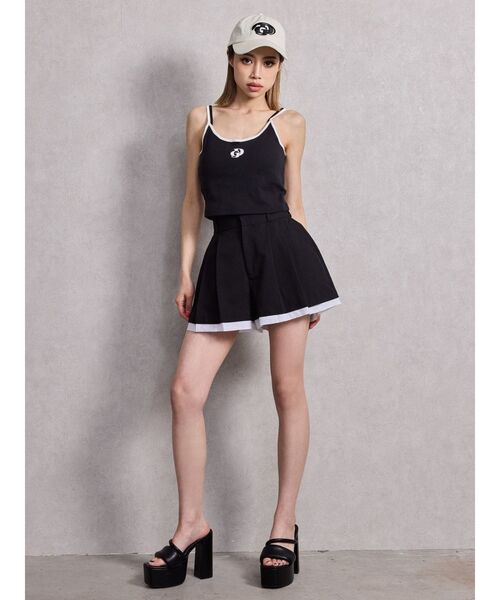 GYDA（ジェイダ）の「スレキデザインフレアショートパンツ（その他パンツ・レディース・グレー/ブラック・FREE）」の7枚目の写真