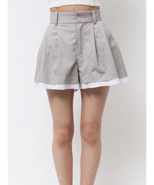 GYDA（ジェイダ）の「スレキデザインフレアショートパンツ（その他パンツ・レディース・グレー/ブラック・FREE）」の10枚目の写真