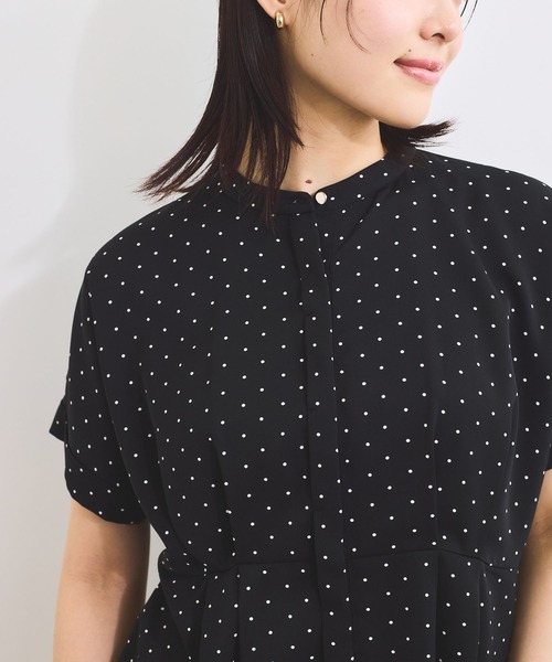 新品タグ 未着 Liesse リエス 後ろタックブラウス2020SS SHOO・LA・RUE ブラウス シャツ 「S-LL」インせず腰回りすっきり