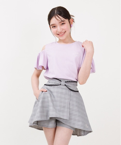 PINKHUNT(ピンクハント)の「PINKHUNT ピンクハント リボンウエストスカート風 ショートパンツ 0591K(その他パンツ・キッズ・ブラック/ベビーピンク・120cm/130cm/140cm/150cm/160cm)」の9枚目の写真