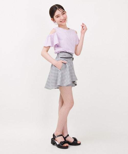 PINKHUNT(ピンクハント)の「PINKHUNT ピンクハント リボンウエストスカート風 ショートパンツ 0591K(その他パンツ・キッズ・ブラック/ベビーピンク・120cm/130cm/140cm/150cm/160cm)」の6枚目の写真