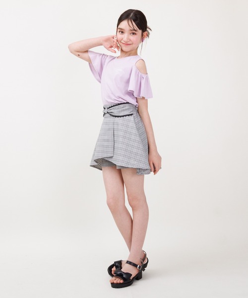 PINKHUNT(ピンクハント)の「PINKHUNT ピンクハント リボンウエストスカート風 ショートパンツ 0591K(その他パンツ・キッズ・ブラック/ベビーピンク・120cm/130cm/140cm/150cm/160cm)」の7枚目の写真