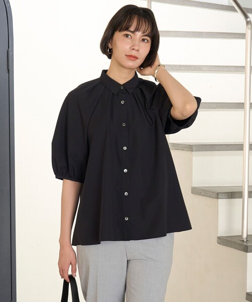 ★日本の職人技★ セール】【洗える】ランタンスリーブ ブラウス（シャツ/ブラウス トップス