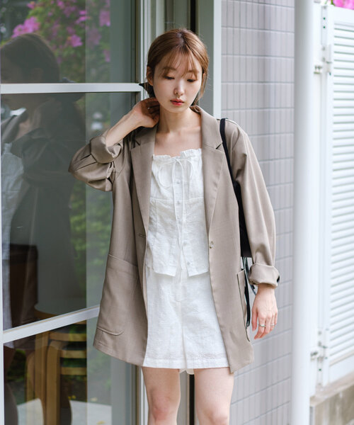 Kastane（カスタネ）の「【セットアップ対応】コットンレースビスチェ