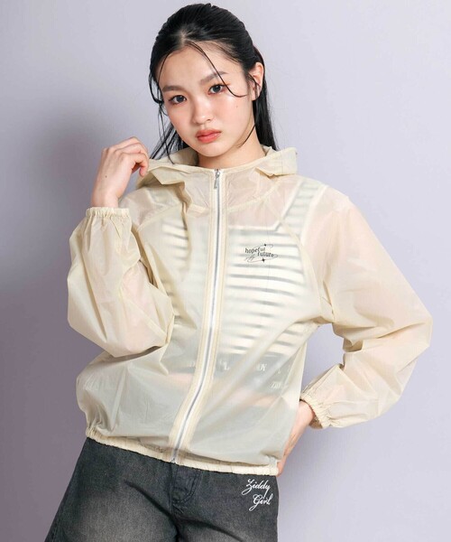 ZIDDY(ジディ)の「【UVカット】シアーブルゾン(130~160cm)(ブルゾン・キッズ・ブラック/ベージュ・130cm/150cm/140cm/FREE)」の2枚目の写真