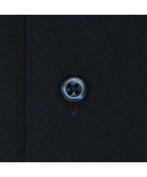 TOKYO SHIRTS(トウキョウシャツ)の「形態安定ノーアイロン ボタンダウン 長袖ストレッチビジネスワイシャツ(ビジネスシャツ・メンズ・ネイビー・首回り39cm-裄丈88cm/首回り41cm-裄丈90cm/首回り42cm-裄丈90cm/首回り43cm-裄丈90cm/首回り45cm-裄丈82cm/首回り45cm-裄丈86cm/首回り45cm-裄丈90cm/首回り47cm-裄丈86cm/首回り47cm-裄丈90cm)」の4枚目の写真