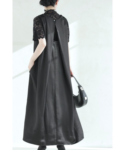 kankan様ブラック1ワンピース BLACK FORMAL（ブラックフォーマル 喪服）ボートネックフレア