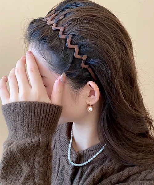 ヒョウ柄 レオパード風 うねうね カチューシャ ヘアバンド cula1160