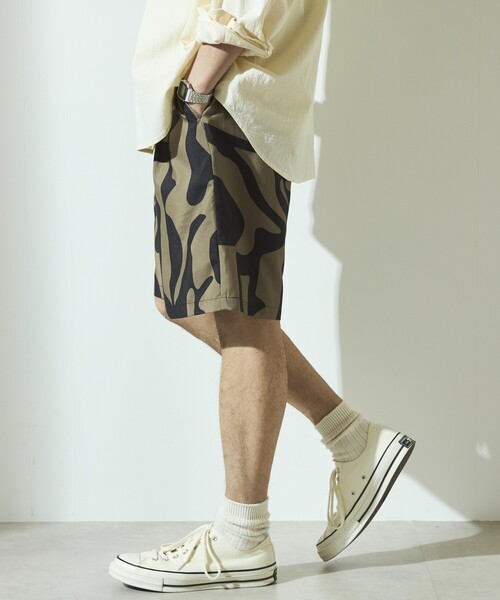 Firsthand（ファーストハンド）の「Firsthand/ファーストハンド パターン イージーショーツ / 総柄デザインショートパンツ / セットアップ対応（その他パンツ・メンズ・オフホワイト/ベージュ/ブラック・L/M）」の20枚目の写真