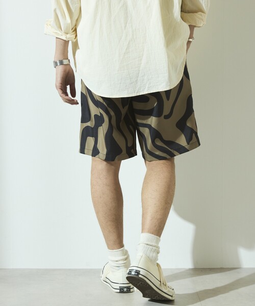 Firsthand（ファーストハンド）の「Firsthand/ファーストハンド パターン イージーショーツ / 総柄デザインショートパンツ / セットアップ対応（その他パンツ・メンズ・オフホワイト/ベージュ/ブラック・L/M）」の22枚目の写真