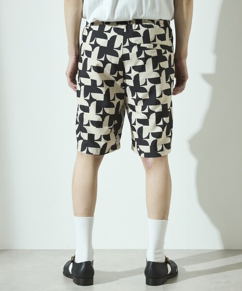 Firsthand（ファーストハンド）の「Firsthand/ファーストハンド パターン イージーショーツ / 総柄デザインショートパンツ / セットアップ対応（その他パンツ・メンズ・オフホワイト/ベージュ/ブラック・L/M）」の9枚目の写真