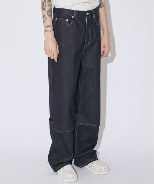selvedge denim flip hem pants（デニムパンツ）｜beautiful