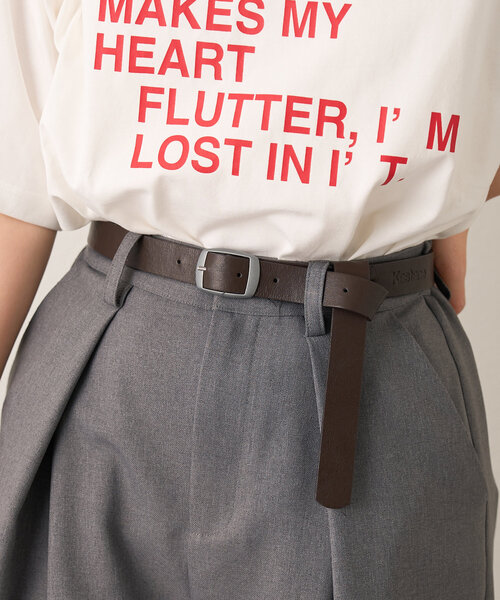 Kastane（カスタネ）の「【レザー&スエード】B エンボス加工ベルト（ベルト・レディース・ブラウン系その他/ブラック/ブラウン・FREE）」の2枚目の写真