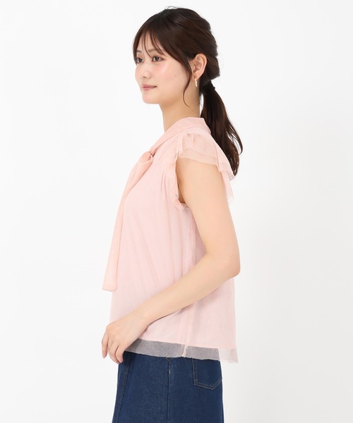 MISCH MASCH(ミッシュマッシュ)の「ラメチュールボウタイフリルブラウス(シャツ/ブラウス・レディース・イエロー/ピンク/ホワイト・フリ-)」の22枚目の写真