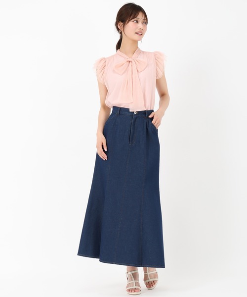 MISCH MASCH(ミッシュマッシュ)の「ラメチュールボウタイフリルブラウス(シャツ/ブラウス・レディース・イエロー/ピンク/ホワイト・フリ-)」の12枚目の写真