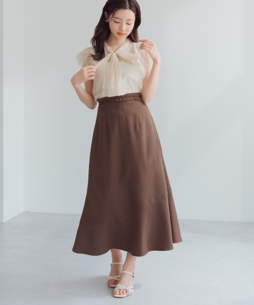 ミッシュマッシュ MISCH MASCH 2025春夏新作 ラメチュールボウタイフリルブラウス （WHITE） ミッシュマッシュ MISCH MASCH 2025春夏新作 肩開きフリル5分袖