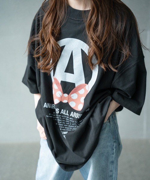 RATTLE TRAP(ラトルトラップ)の「【CHAOTIC】別注アナーキーポルカドットプリントオーバーサイズTシャツ(Tシャツ/カットソー・メンズ・ブラック/ホワイト・M/L/LL)」の4枚目の写真