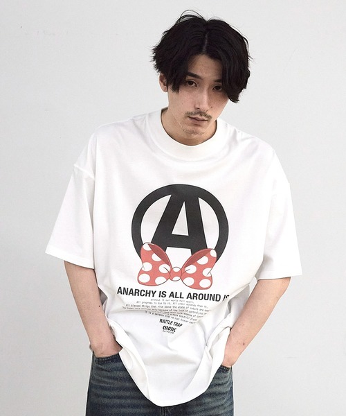 RATTLE TRAP(ラトルトラップ)の「【CHAOTIC】別注アナーキーポルカドットプリントオーバーサイズTシャツ(Tシャツ/カットソー・メンズ・ブラック/ホワイト・M/L/LL)」の18枚目の写真
