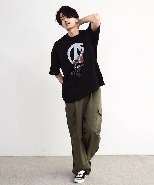 RATTLE TRAP(ラトルトラップ)の「【CHAOTIC】別注アナーキーポルカドットプリントオーバーサイズTシャツ(Tシャツ/カットソー・メンズ・ブラック/ホワイト・M/L/LL)」の22枚目の写真