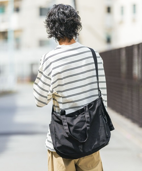 RAGEBLUE（レイジブルー）の「2WAY/ジップトート/ショルダーバッグ（ショルダーバッグ・メンズ・ブラック・FREE）」の5枚目の写真