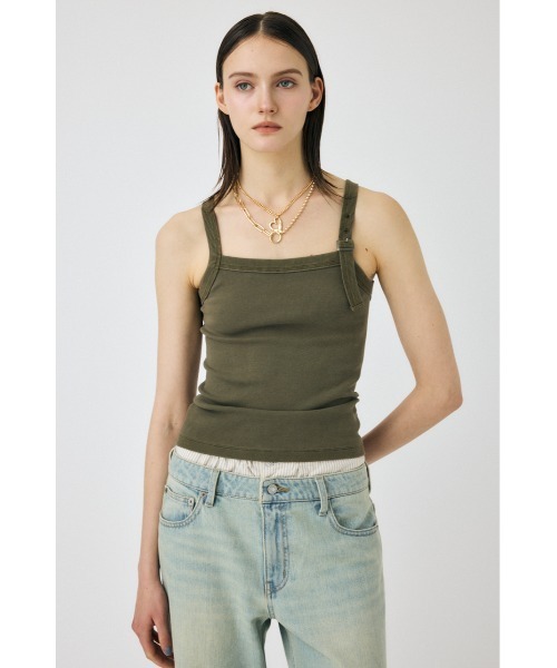 MOUSSY（マウジー）の「FADED BELT タンクトップ（タンクトップ・レディース・カーキ/ベージュ/ライトブラック・FREE）」の19枚目の写真
