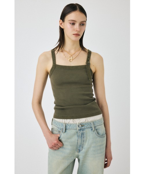 MOUSSY（マウジー）の「FADED BELT タンクトップ（タンクトップ・レディース・カーキ/ベージュ/ライトブラック・FREE）」の18枚目の写真