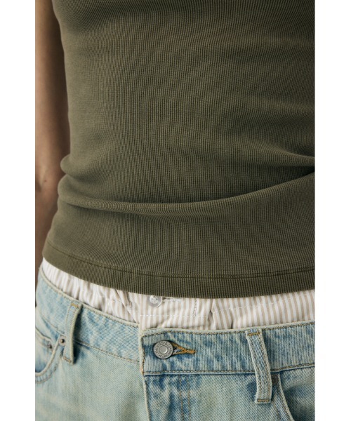 MOUSSY（マウジー）の「FADED BELT タンクトップ（タンクトップ・レディース・カーキ/ベージュ/ライトブラック・FREE）」の14枚目の写真