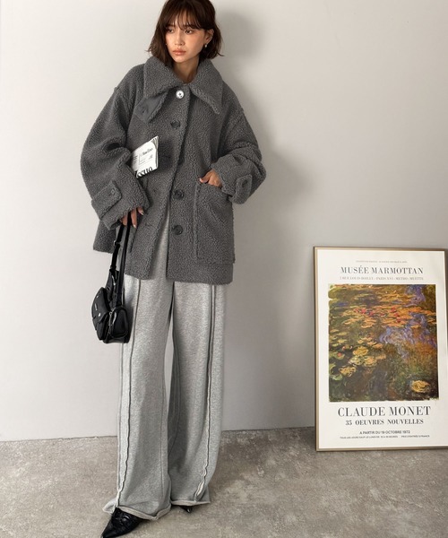 セール】《JaVaジャバコラボ》纏う大人ボアが包み込む♪ボアショート