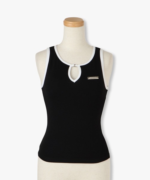 ANNA SUI NYC(アナ スイ エヌ ワイ シー)の「ホール カットタンクトップ(タンクトップ・レディース・ブラック/ホワイト・FREE)」の3枚目の写真