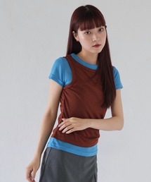 バイカラーT ladies　とろける切替　Tシャツ　カットソー　バイカラー 楽天市場】バイカラー Tシャツ（Tシャツ・カットソー｜トップス