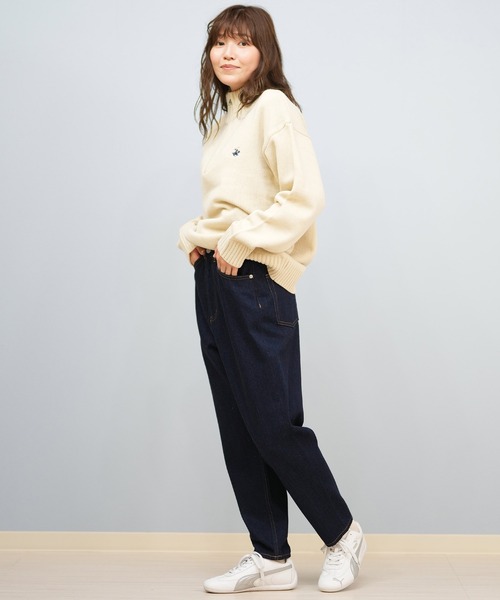 ムラサキスポーツ(ムラサキスポーツ)の「BEVERY HILLS P.C/ビバリーヒルズポロクラブ ハーフジップ ニットセーター ワンポイントロゴ 5422-9751(ニット/セーター・レディース・ブラック/ブラウン/アイボリー・L)」の12枚目の写真