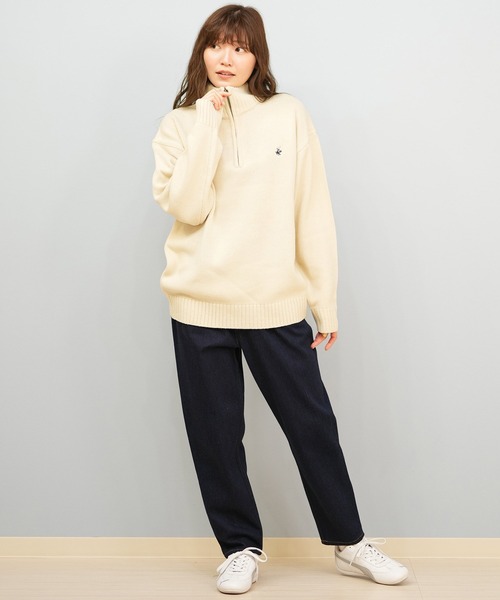 ムラサキスポーツ(ムラサキスポーツ)の「BEVERY HILLS P.C/ビバリーヒルズポロクラブ ハーフジップ ニットセーター ワンポイントロゴ 5422-9751(ニット/セーター・レディース・ブラック/ブラウン/アイボリー・L)」の11枚目の写真