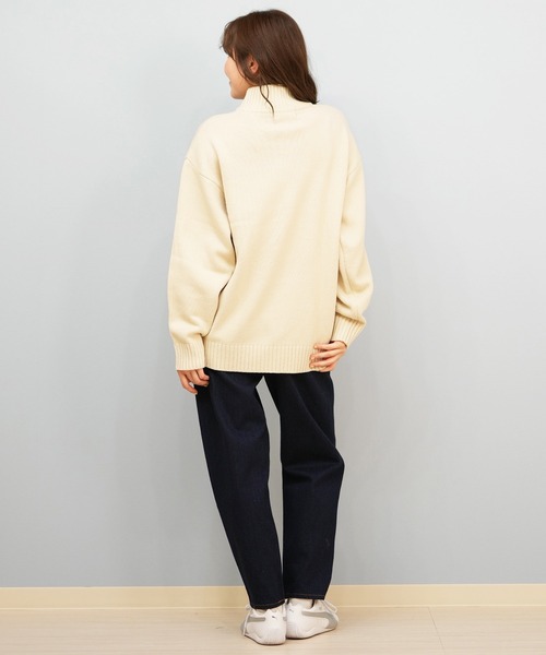 ムラサキスポーツ(ムラサキスポーツ)の「BEVERY HILLS P.C/ビバリーヒルズポロクラブ ハーフジップ ニットセーター ワンポイントロゴ 5422-9751(ニット/セーター・レディース・ブラック/ブラウン/アイボリー・L)」の13枚目の写真