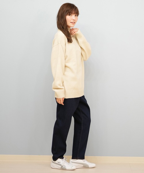 ムラサキスポーツ(ムラサキスポーツ)の「BEVERY HILLS P.C/ビバリーヒルズポロクラブ ハーフジップ ニットセーター ワンポイントロゴ 5422-9751(ニット/セーター・レディース・ブラック/ブラウン/アイボリー・L)」の14枚目の写真